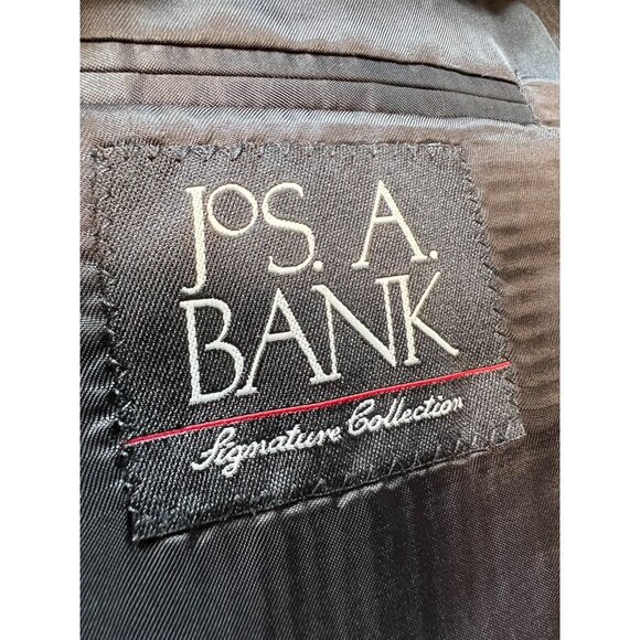 Jos. A. Bank Mens 2-Button Blazer Pleat Front Pant Wool 2-Piece Suit Sz 46L Gray - Picture 3 of 16